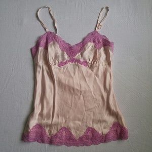 Express XS lace-trimmed silk cami